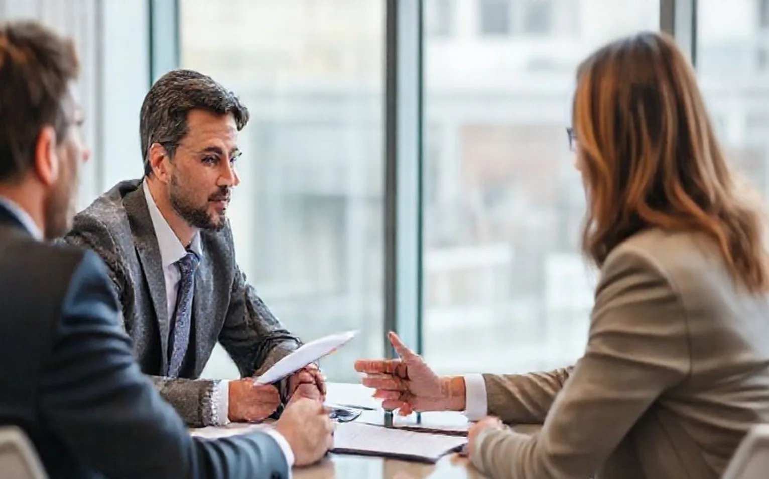 Professional business mediation session